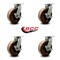 Service Caster 8 Inch Heavy Duty High Temp Phenolic Swivel Caster Set with Brakes SCC, 4PK SCC-KP92S830-PHRHT-SLB-4 - alternate 4